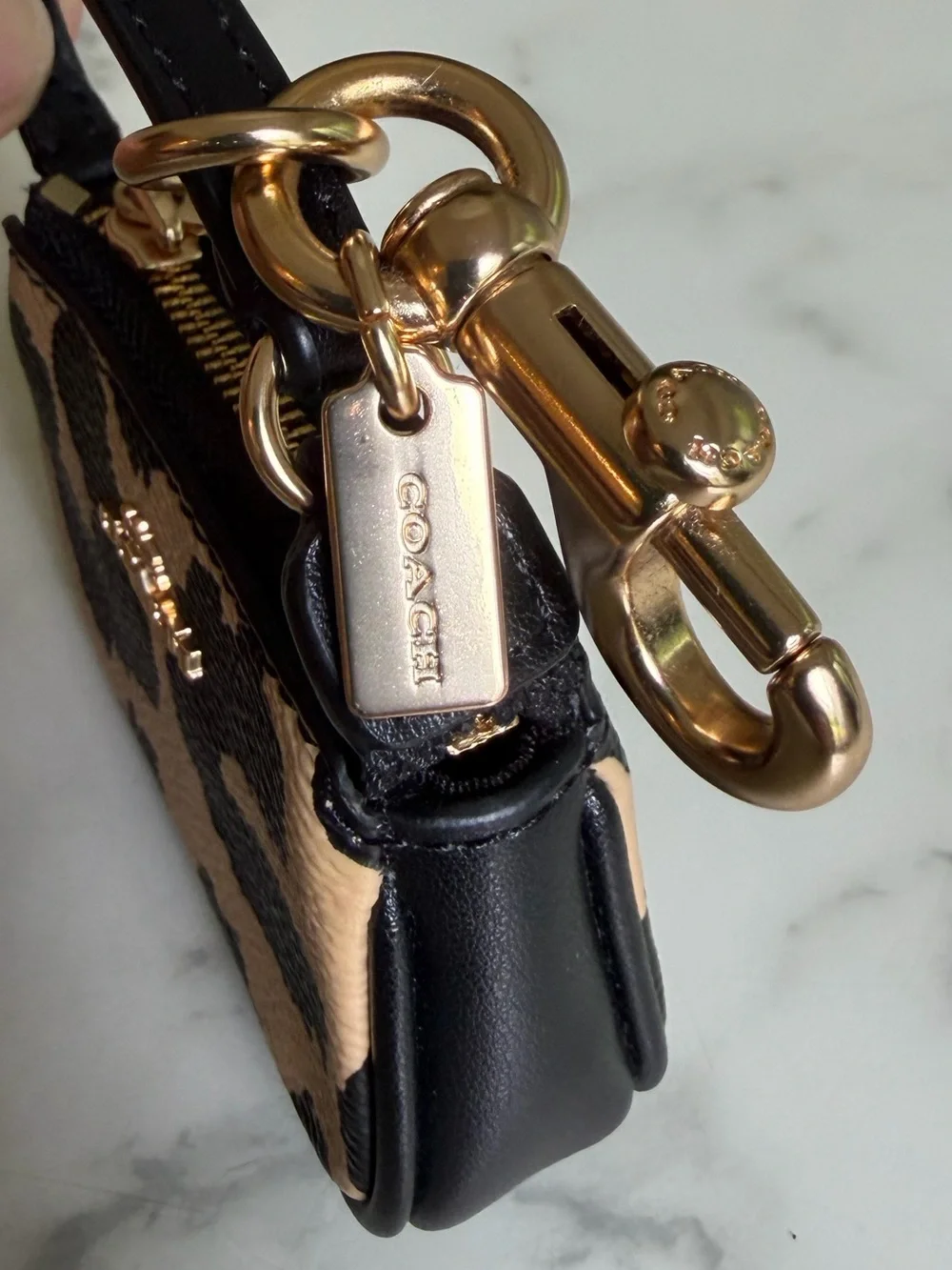 Coach Mini Nolita Bag Charm With Leopard Print CX073 Key Chain